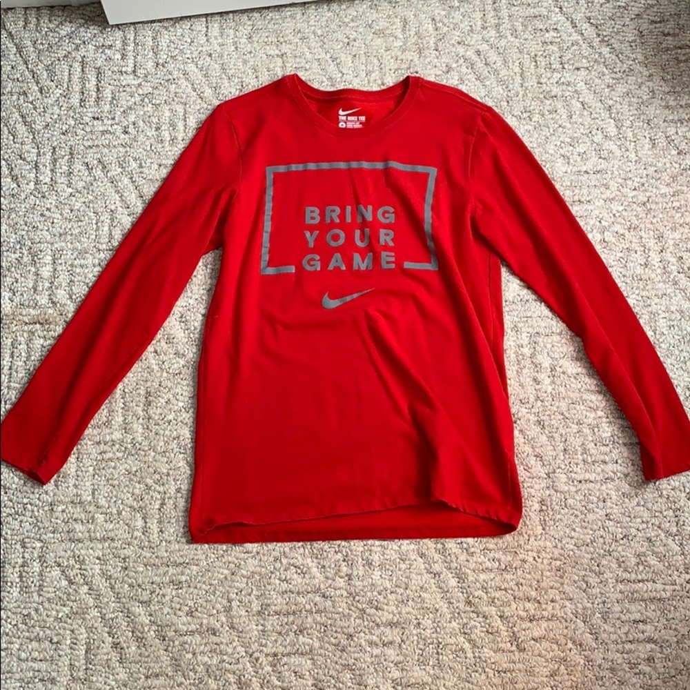 Red long sleeve shirt